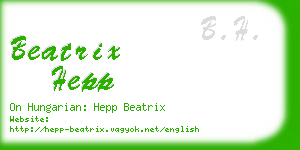 beatrix hepp business card